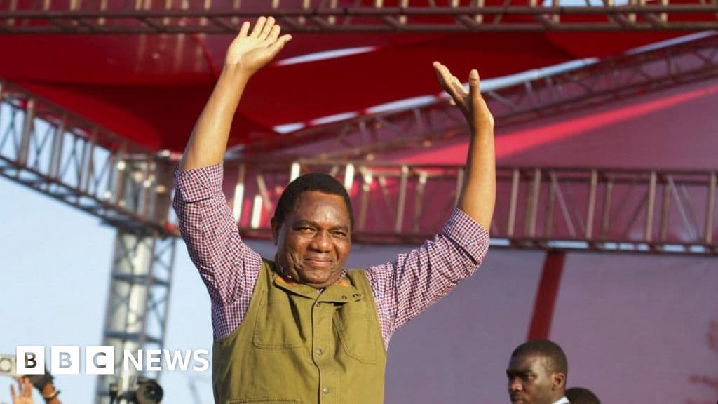 Zambia's president begins second term amid opposition detention
