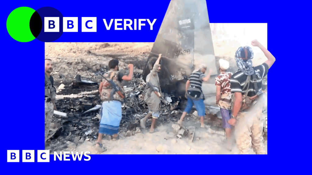 Confirmed footage of downed Saudi jet