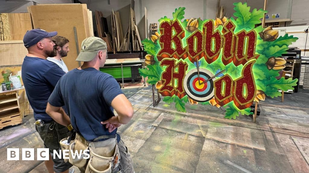 West Midlands panto construction during heatwave