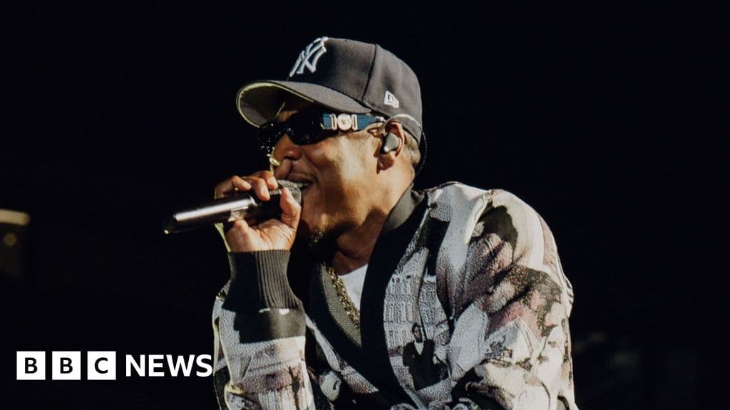Jay-Z and stars at UK concert