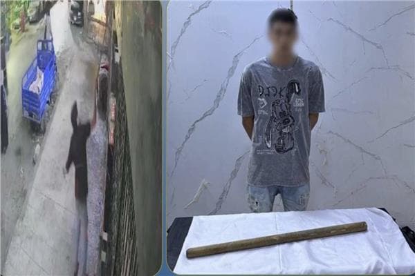 عامل يكسر كاميرات عقار في البساتين