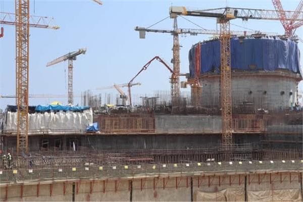 الضبعة: اكتمال الصبة لمبنى الوحدة النووية