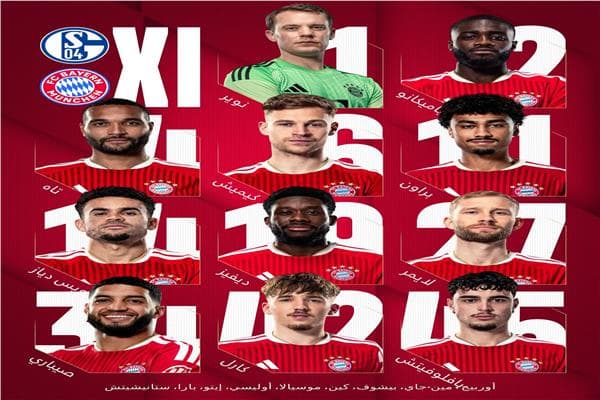 Bayern Munich lineup vs Schalke