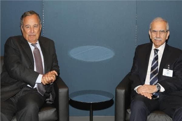 Nabil Fahmy discusses with Lebanon PM in NY