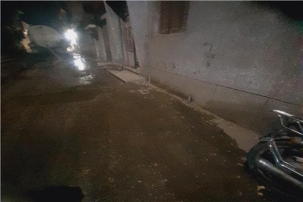 Wastewater buildup in Qena street