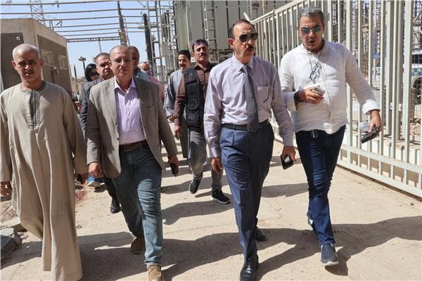 عودة الكهرباء لمرافق جرجا بعد حريق محطة بيت داوود