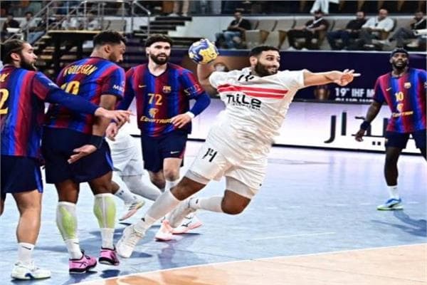 الزمالك يتأخر أمام برشونة في الشوط الأول