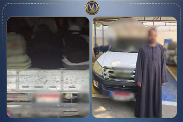 ضبط سائق سيارة ربع نقل في القاهرة حمل ركابا على الصندوق
