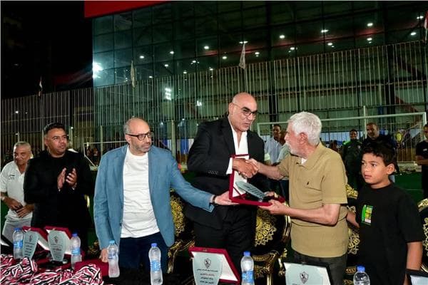 افتتاح ملعب 1 في ملاعب الزمالك بحضور حسن شحاتة
