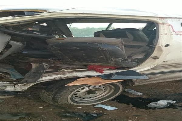 Accident Turns Minibus into Wreck in Beheira