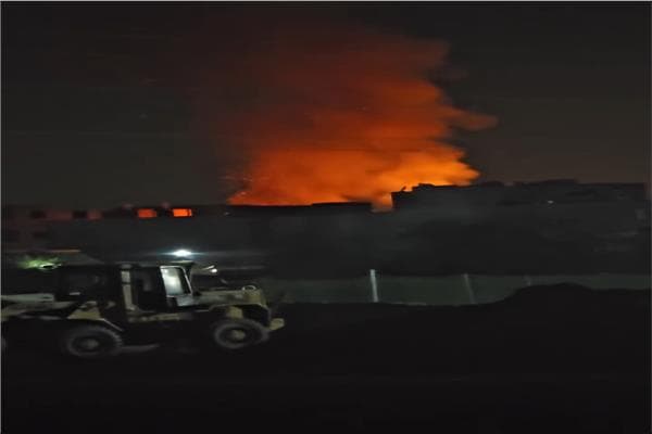 Five fire trucks contain Qalyub wood storage fire