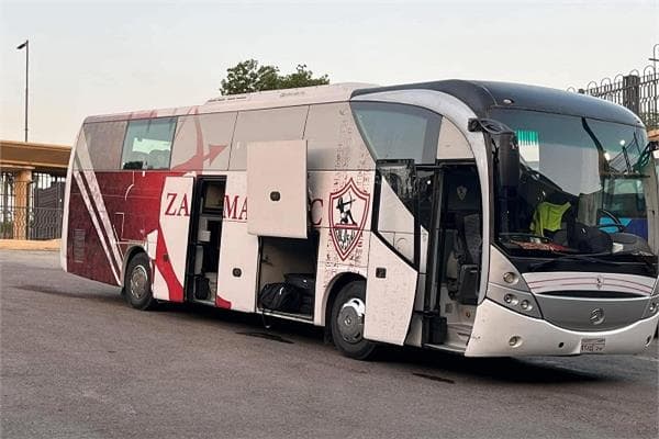 Zamalek bus reaches Ahmara Stadium for Rwandan Army game