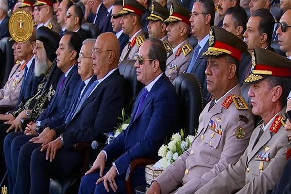 President Sisi observes weapons skills demo