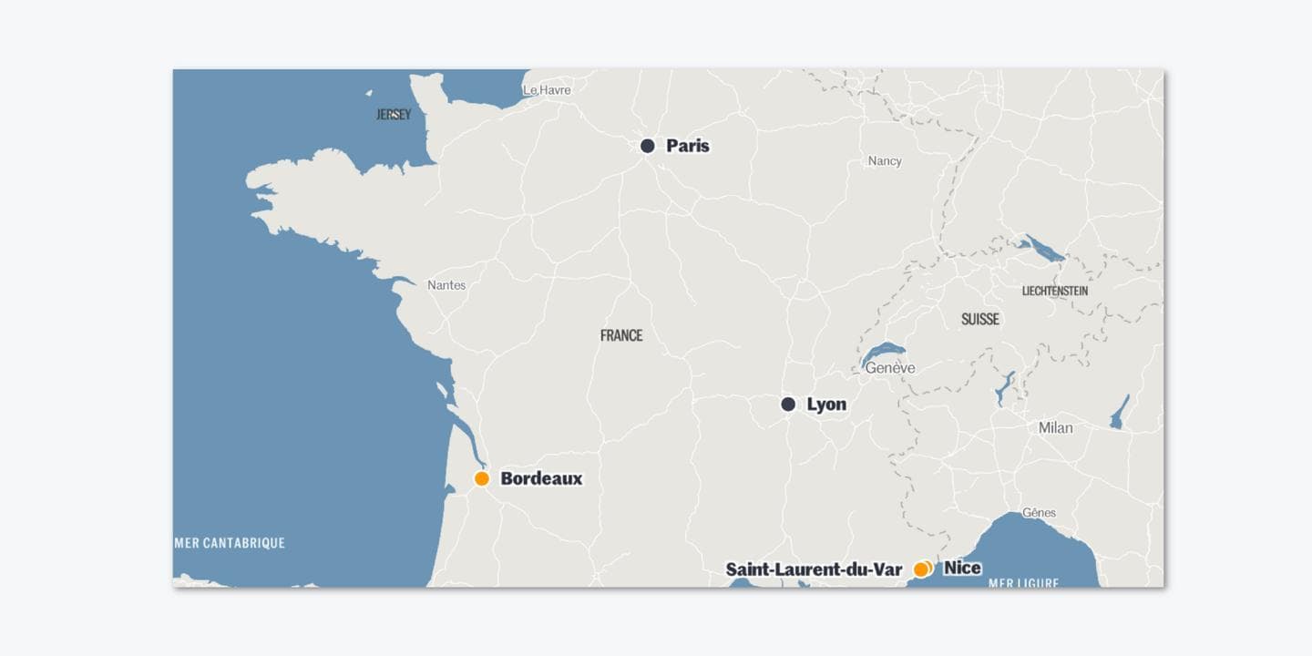 France Curfew Map: City Restrictions