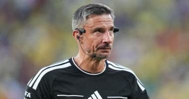 Final World Cup referee breaks down crying upon hearing assignment news — video