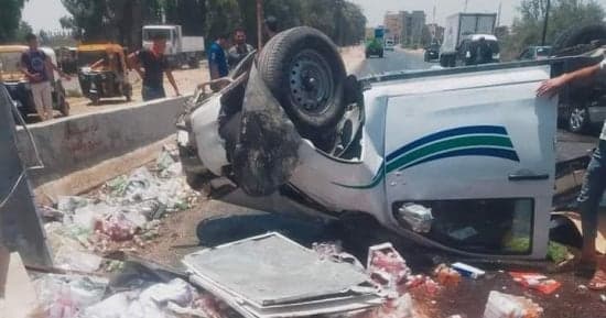 Nine injured in Cairo-Fayoum crash
