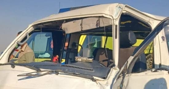Two children hurt in village crash