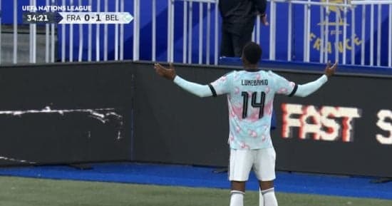 France trails Belgium at halftime