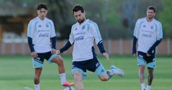 Messi's final Argentina training session