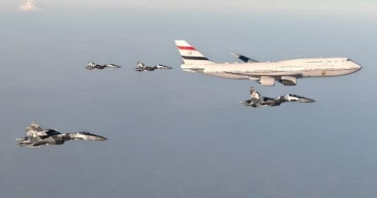 Indonesian Air Force greets President Sisi