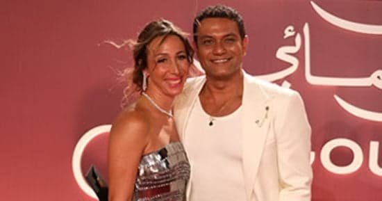 Asser Yassin and wife at Gouna Festival