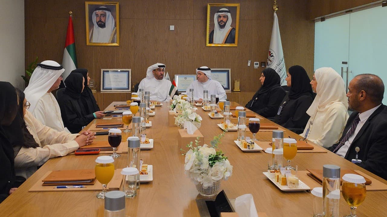 Chairman of Sharjah Health Meets with Abu Dhabi Health Ministers and Undersecretary