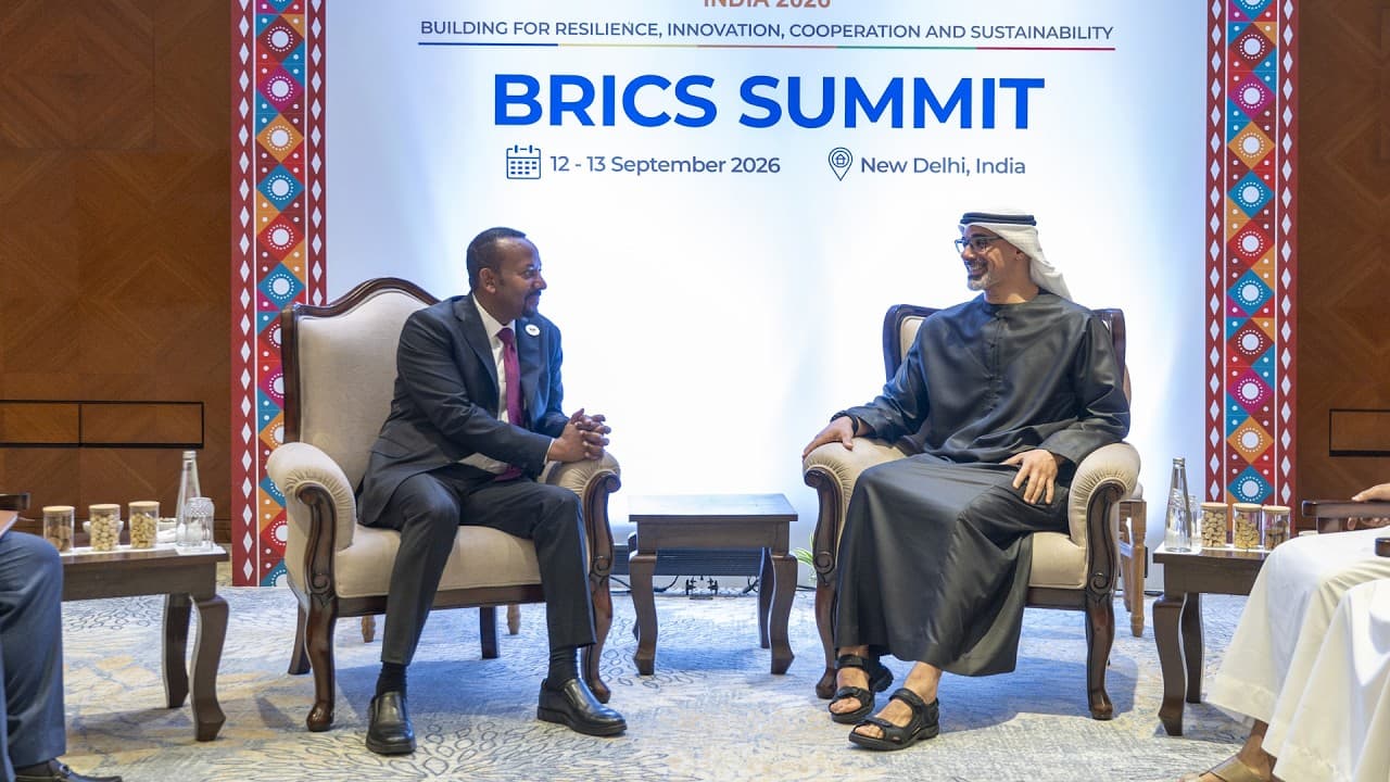 Abu Dhabi Crown Prince and Ethiopian PM discuss ties
