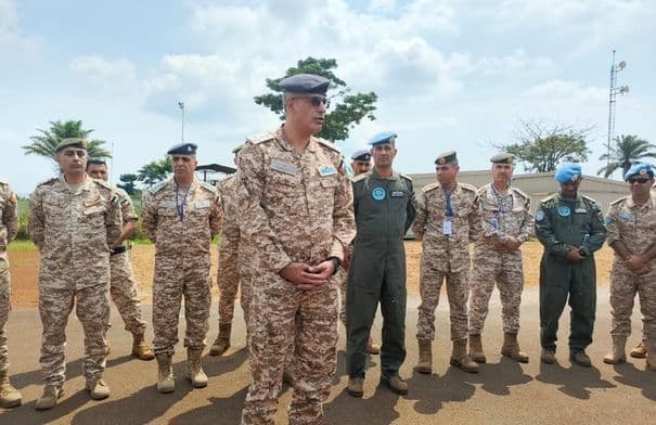 Jordanian military visits Congo helicopter unit