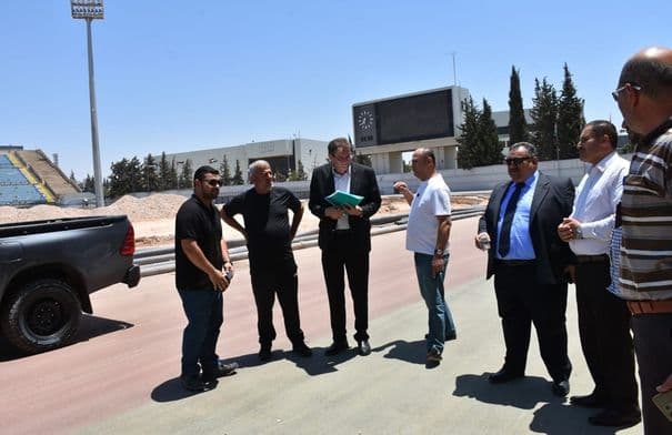 Aqaba Governor reviews stadium flooring update