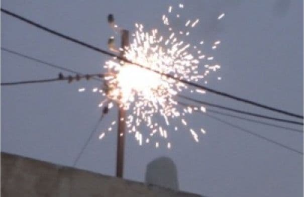 حريق بمتنزه في إربد بسبب تماس كهربائي