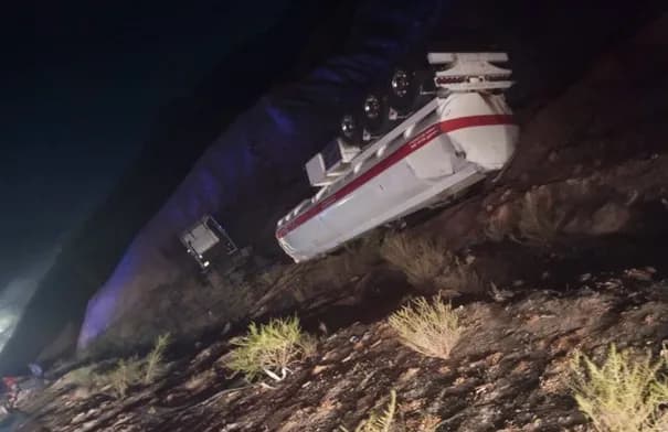 Petroleum Tanker Falls in Aqaba