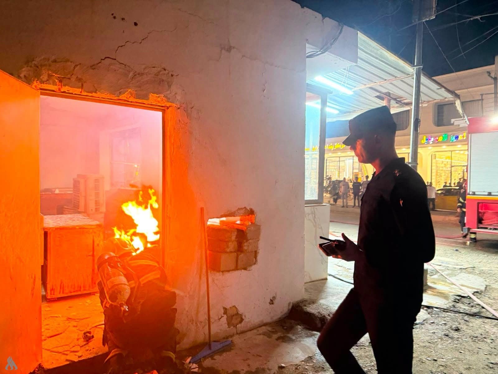 الدفاع المدني يسيطر على حريق في فرن بسامراء