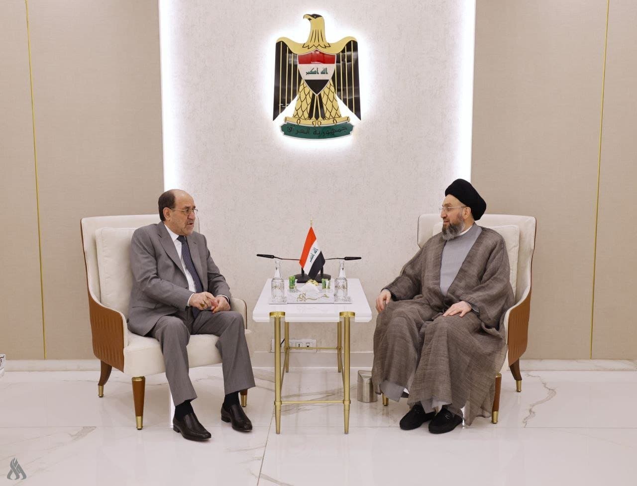 الحكيم والمالكي يؤكدان دعم حصر السلاح بيد الدولة