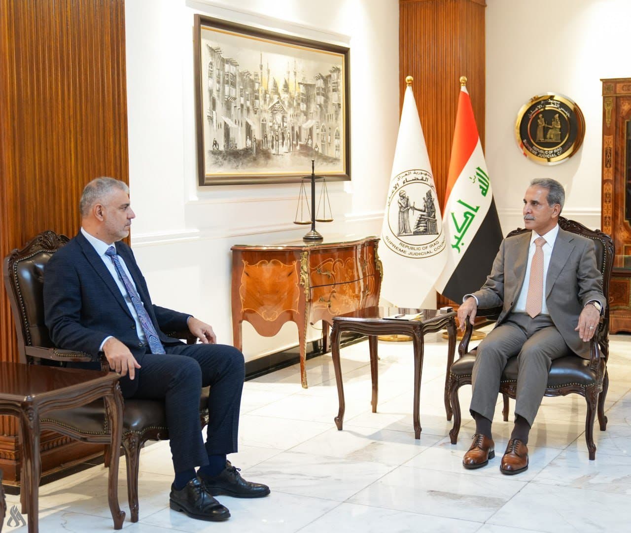 القاضي زيدان يتباحث مع وزير الاقتصاد الرقمي بشأن تنظيم الوزارة