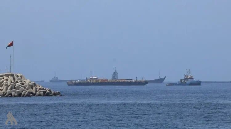 British Navy vessel hit by unknown projectile