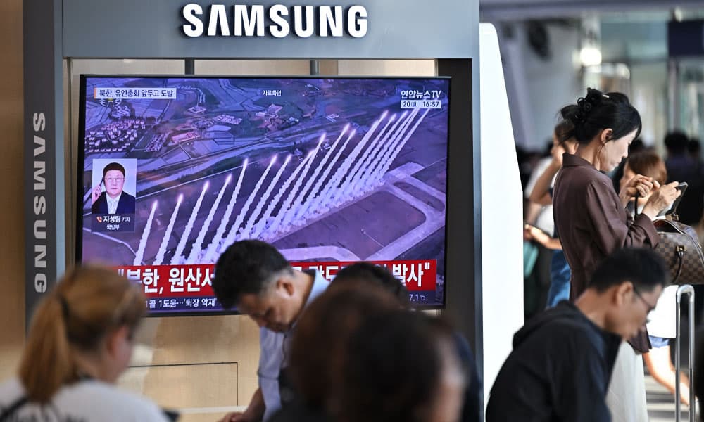 North Korea fires two projectiles into Sea of Japan