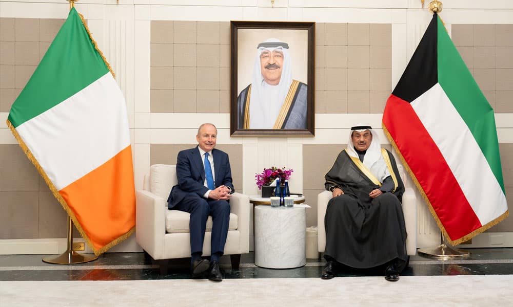 ولي العهد يستقبل رئيس وزراء أيرلندا في نيويورك