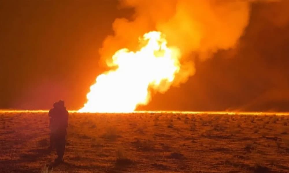 انفجار غاز شرقي سوريا بسبب عمل تخريبي
