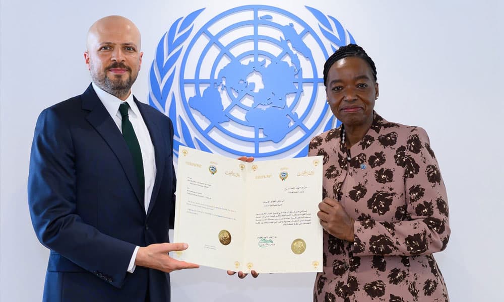 Kuwait Diplomat Presents UN Credentials