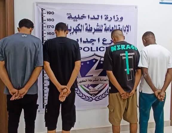 Electric police stop overhead line theft near Ajdabiya