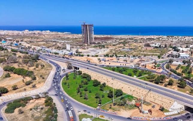 Janzour Security Blocks Coastal Road Saturday
