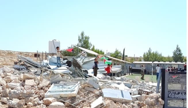 Bulldozers demolish Shaab Al-Battam School