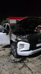 Azzoureen settlers torch room and vehicle