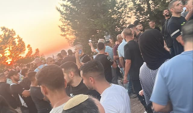 Majd al-Kurum protests against settlement outpost