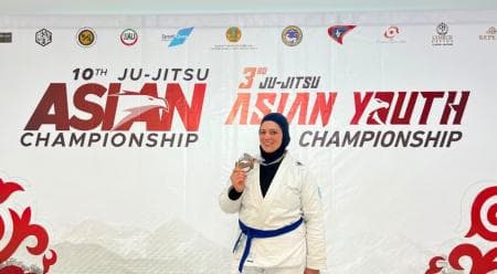 زينة صالح تفوز بالميدالية البرونزية في آسيا للجوجيتسو