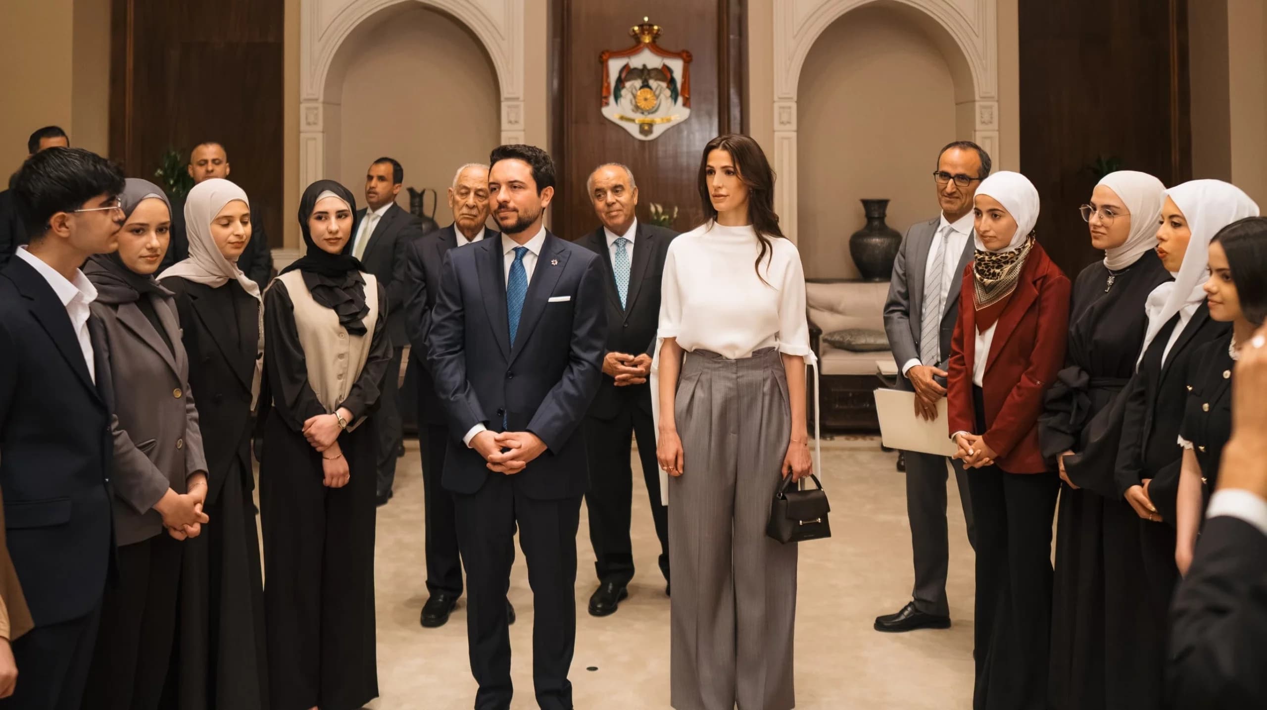 Crown Prince and Princess Raghad honor top students