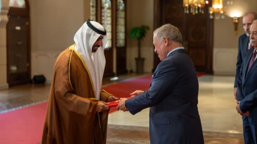 King accepts ambassador credentials from UAE, Algeria, Somalia, and Ireland