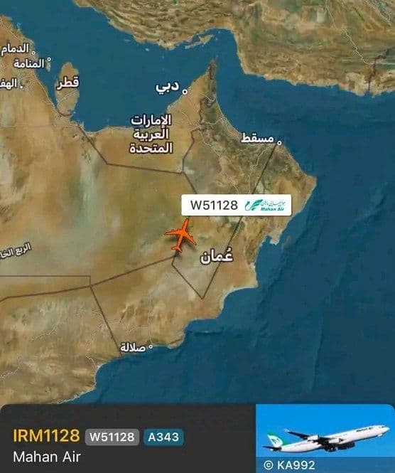 Iranian plane forced to turn back before Yemeni airspace