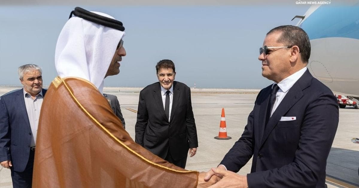 رئيس حكومة الوحدة الوطنية الليبية يصل إلى الدوحة