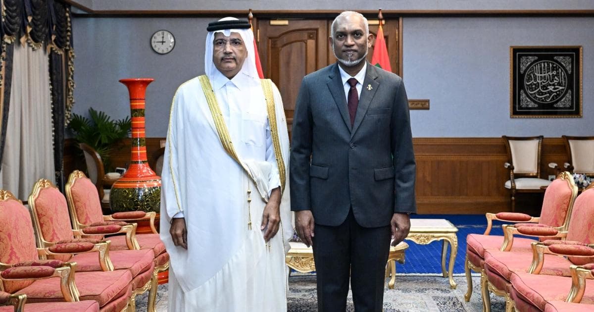 رئيس المالديف يتسلم أوراق سفير قطر